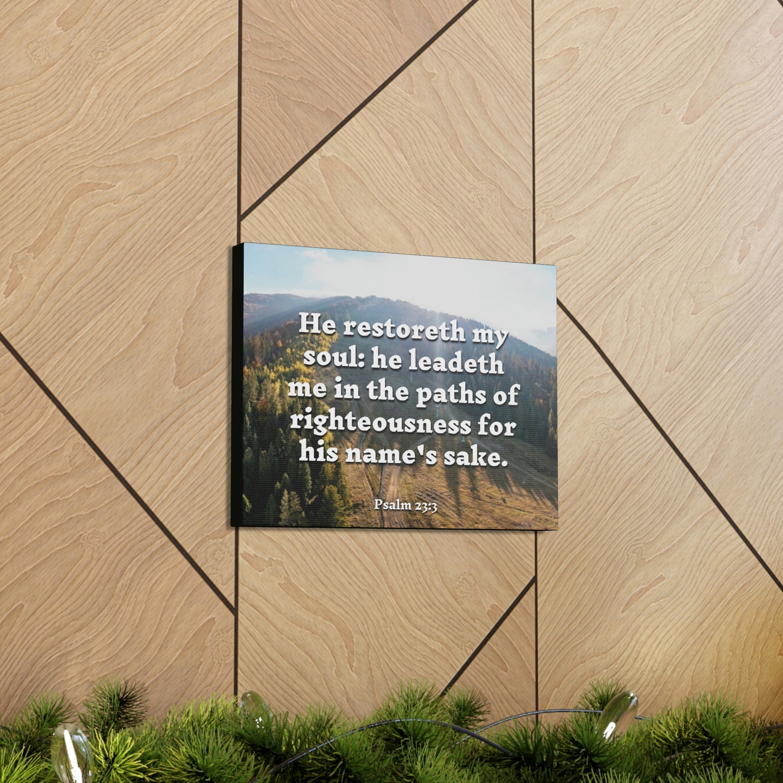 Scripture Walls Paths Of Righteousness Psalm 23:3 Christian Wall Art Bible Verse Print Ready to Hang-Express Your Love Gifts