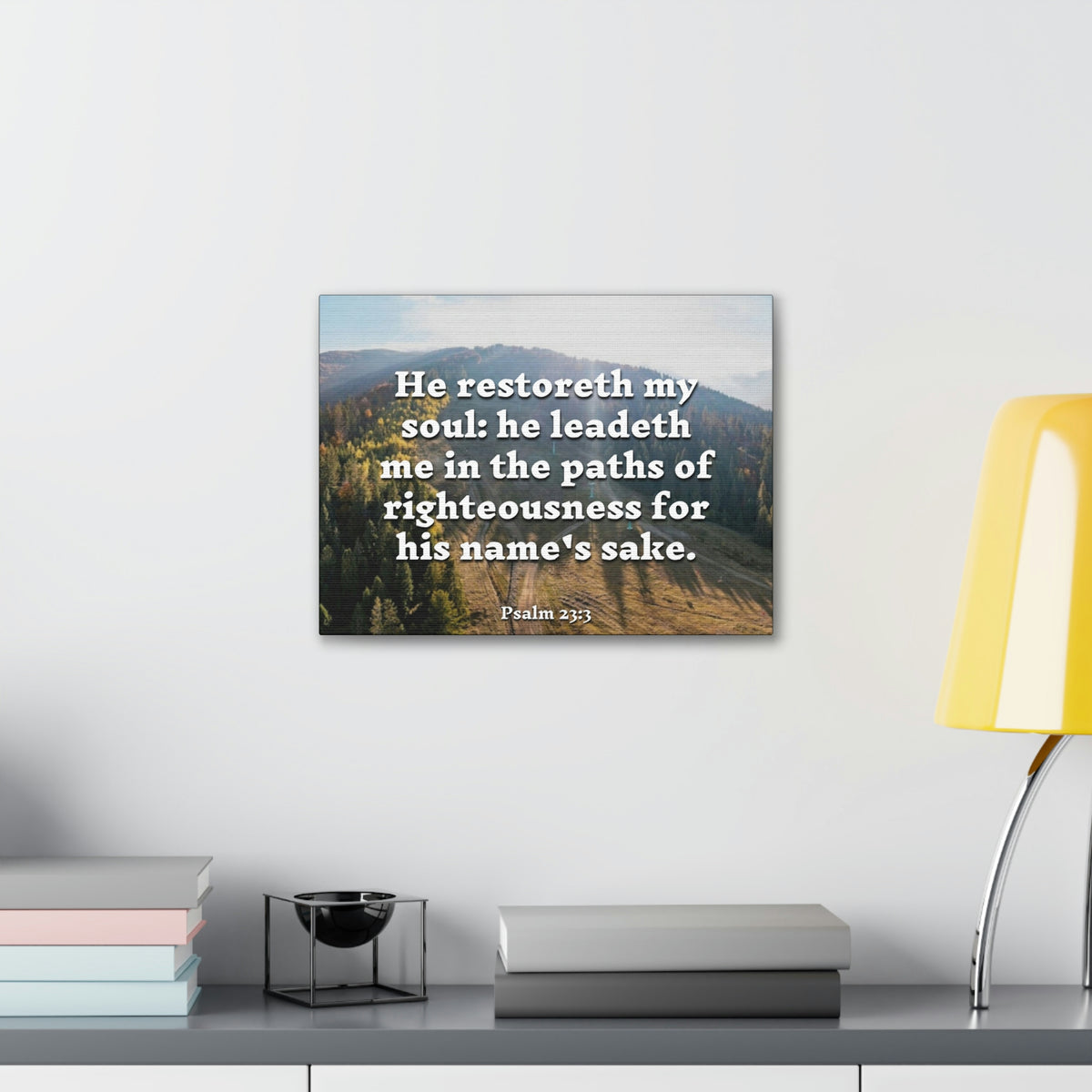 Scripture Walls Paths Of Righteousness Psalm 23:3 Christian Wall Art Bible Verse Print Ready to Hang-Express Your Love Gifts