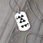 7 of Clubs Gambler Necklace Stainless Steel or 18k Gold Dog Tag 24" Chain-Express Your Love Gifts