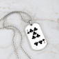 7 of Clubs Gambler Necklace Stainless Steel or 18k Gold Dog Tag 24" Chain-Express Your Love Gifts
