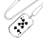 7 of Spades Gambler Necklace Stainless Steel or 18k Gold Dog Tag 24" Chain-Express Your Love Gifts