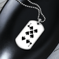 7 of Spades Gambler Necklace Stainless Steel or 18k Gold Dog Tag 24" Chain-Express Your Love Gifts