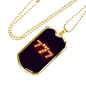 777 Lucky Gambler Necklace Stainless Steel or 18k Gold Dog Tag 24-Express Your Love Gifts