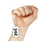 8 of Clubs Gambler Necklace Stainless Steel or 18k Gold Dog Tag 24" Chain-Express Your Love Gifts