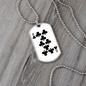 8 of Clubs Gambler Necklace Stainless Steel or 18k Gold Dog Tag 24" Chain-Express Your Love Gifts