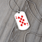 8 of Diamonds Gambler Necklace Stainless Steel or 18k Gold Dog Tag 24" Chain-Express Your Love Gifts