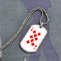 8 of Diamonds Gambler Necklace Stainless Steel or 18k Gold Dog Tag 24" Chain-Express Your Love Gifts