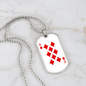 8 of Diamonds Gambler Necklace Stainless Steel or 18k Gold Dog Tag 24" Chain-Express Your Love Gifts