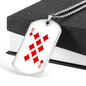 8 of Diamonds Gambler Necklace Stainless Steel or 18k Gold Dog Tag 24" Chain-Express Your Love Gifts