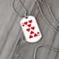 8 of Hearts Gambler Necklace Stainless Steel or 18k Gold Dog Tag 24" Chain-Express Your Love Gifts