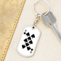 8 of Spades Gambler Keychain Stainless Steel or 18k Gold Dog Tag Keyring-Express Your Love Gifts
