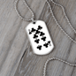 9 of Clubs Gambler Necklace Stainless Steel or 18k Gold Dog Tag 24" Chain-Express Your Love Gifts