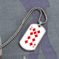 9 of Diamonds Gambler Necklace Stainless Steel or 18k Gold Dog Tag 24" Chain-Express Your Love Gifts