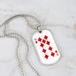 9 of Diamonds Gambler Necklace Stainless Steel or 18k Gold Dog Tag 24" Chain-Express Your Love Gifts