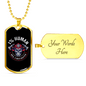 99 Percent Firefighter Gift Stainless Steel or 18k Gold Dog Tag 24" Chain-Express Your Love Gifts