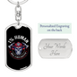 99 Percent Firefighter Keychain Stainless Steel or 18k Gold Dog Tag Keyring-Express Your Love Gifts