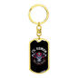 99 Percent Firefighter Keychain Stainless Steel or 18k Gold Dog Tag Keyring-Express Your Love Gifts