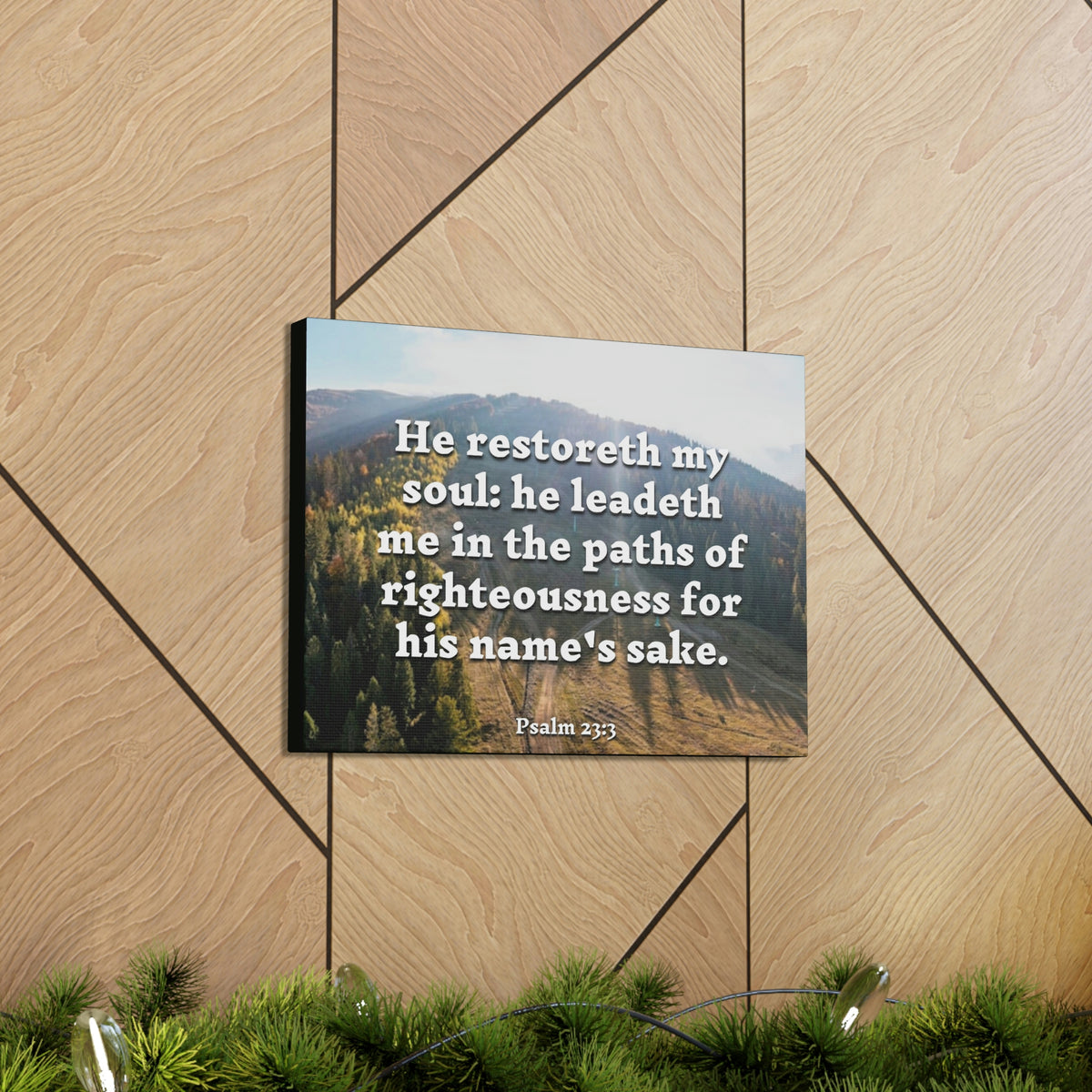 Scripture Walls Paths Of Righteousness Psalm 23:3 Christian Wall Art Bible Verse Print Ready to Hang-Express Your Love Gifts