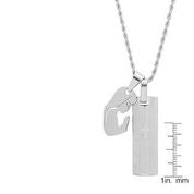 Our Father Dog Tag and Hail Mary Pendant Necklace-Express Your Love Gifts