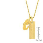 Our Father Dog Tag and Hail Mary Pendant Necklace-Express Your Love Gifts
