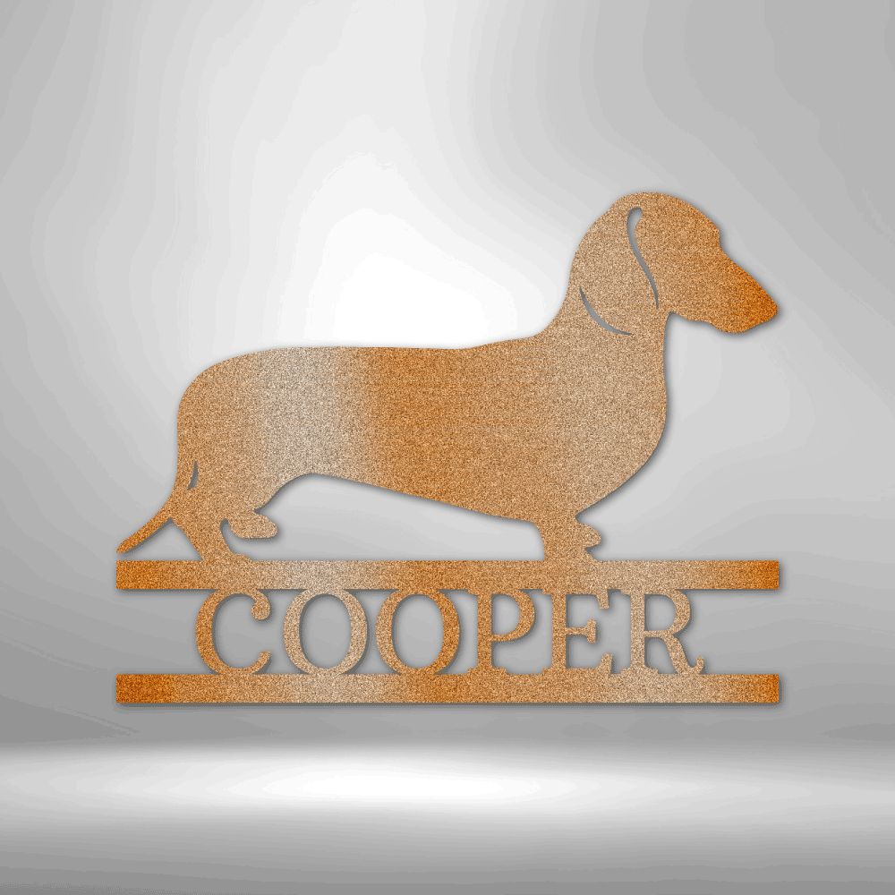 Personalized Dachshund Monogram Steel Sign Steel Art Wall Metal Decor-Express Your Love Gifts