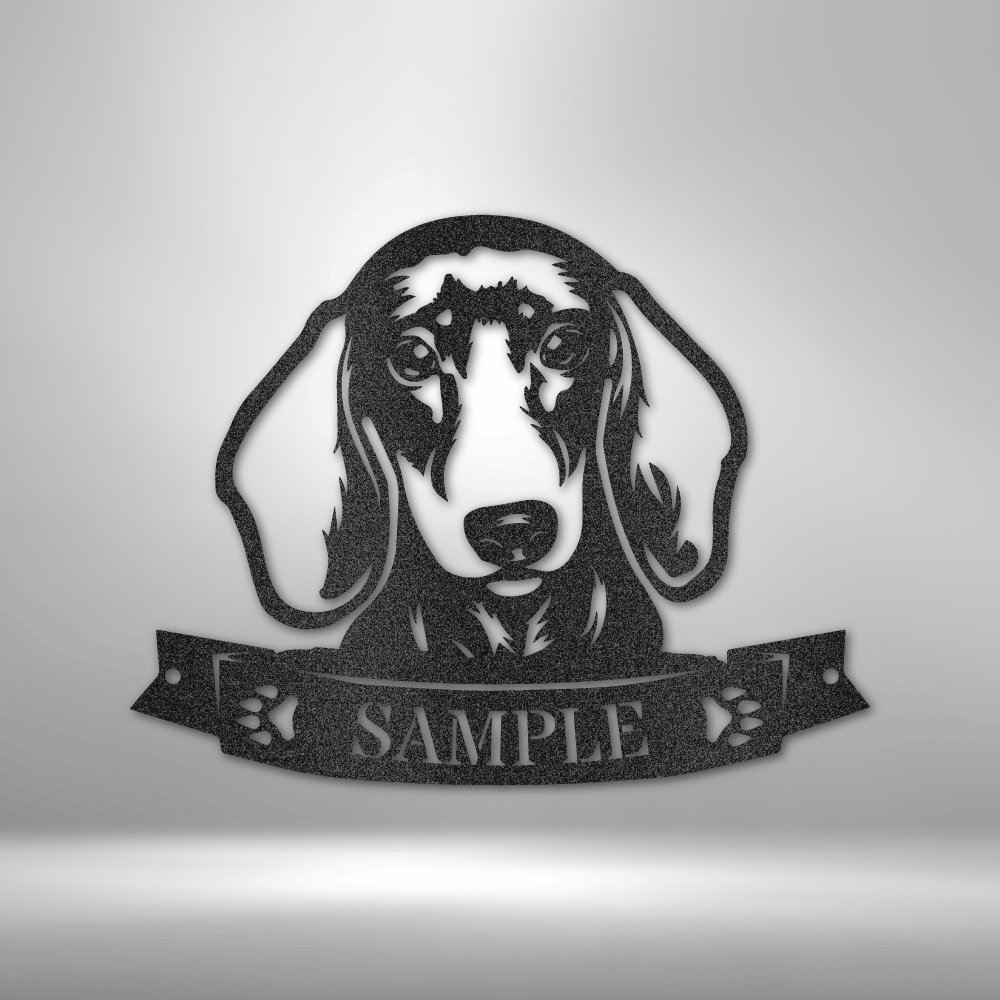 Personalized Dachshund Face Monogram Steel Sign Steel Art Wall Metal Decor-Express Your Love Gifts
