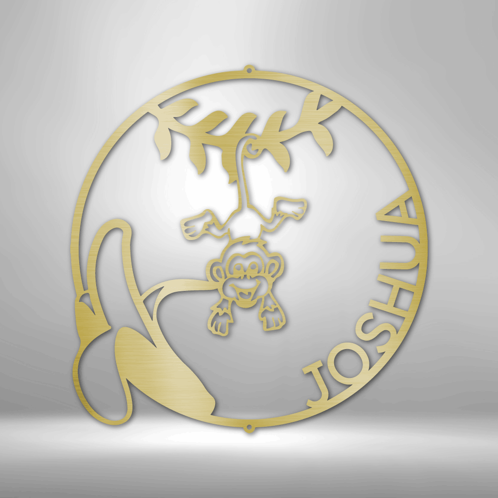 Our Little Monkey Monogram Steel Sign Steel Art Wall Metal Decor-Express Your Love Gifts
