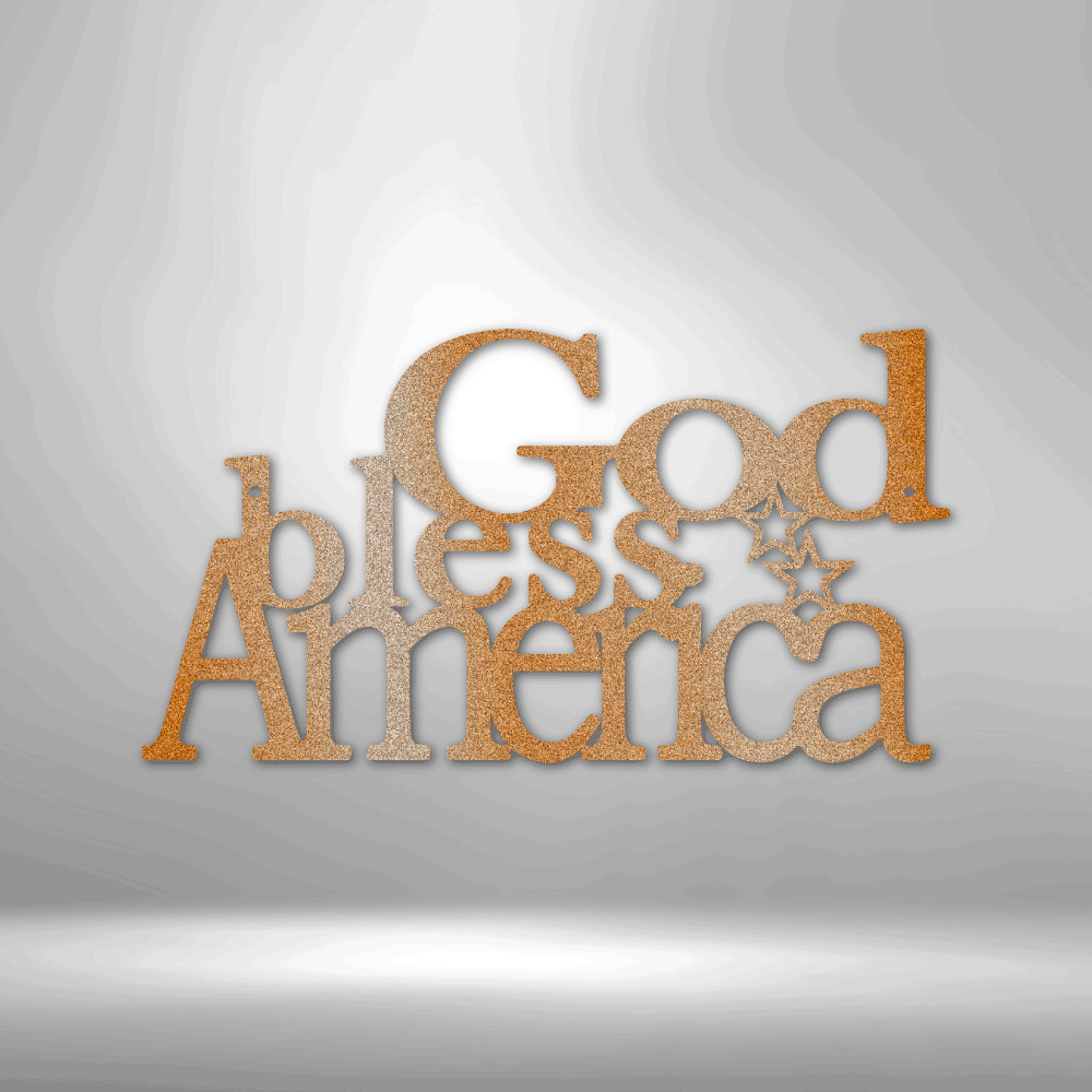Scripture Walls God Bless America Steel Sign Steel Art Wall Metal Decor-Express Your Love Gifts