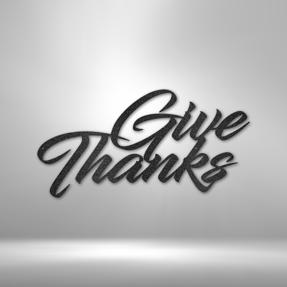 Scripture Walls Give Thanks Steel Sign Steel Art Wall Metal Decor-Express Your Love Gifts