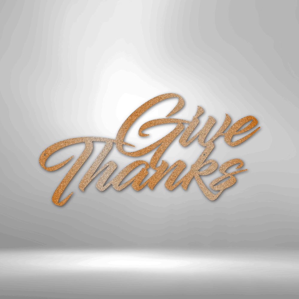 Scripture Walls Give Thanks Steel Sign Steel Art Wall Metal Decor-Express Your Love Gifts