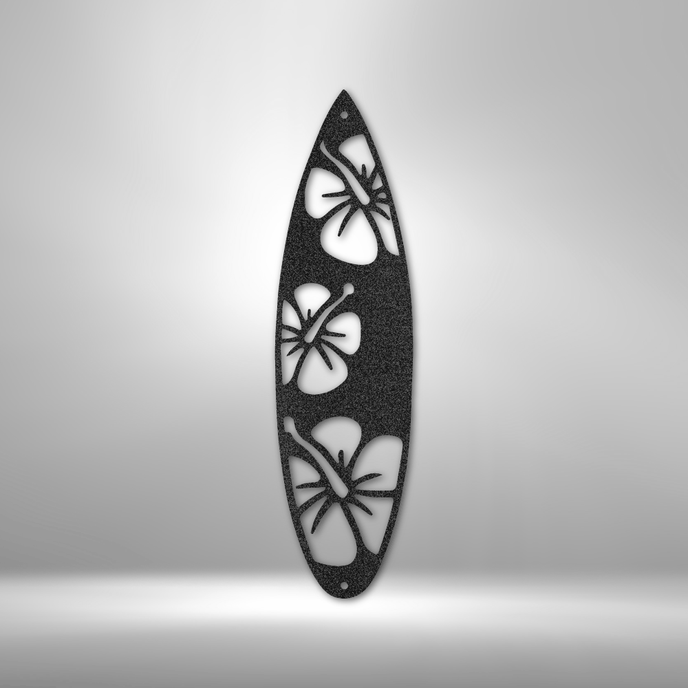 Surf Board Flowers Steel Sign Steel Art Wall Metal Decor-Express Your Love Gifts