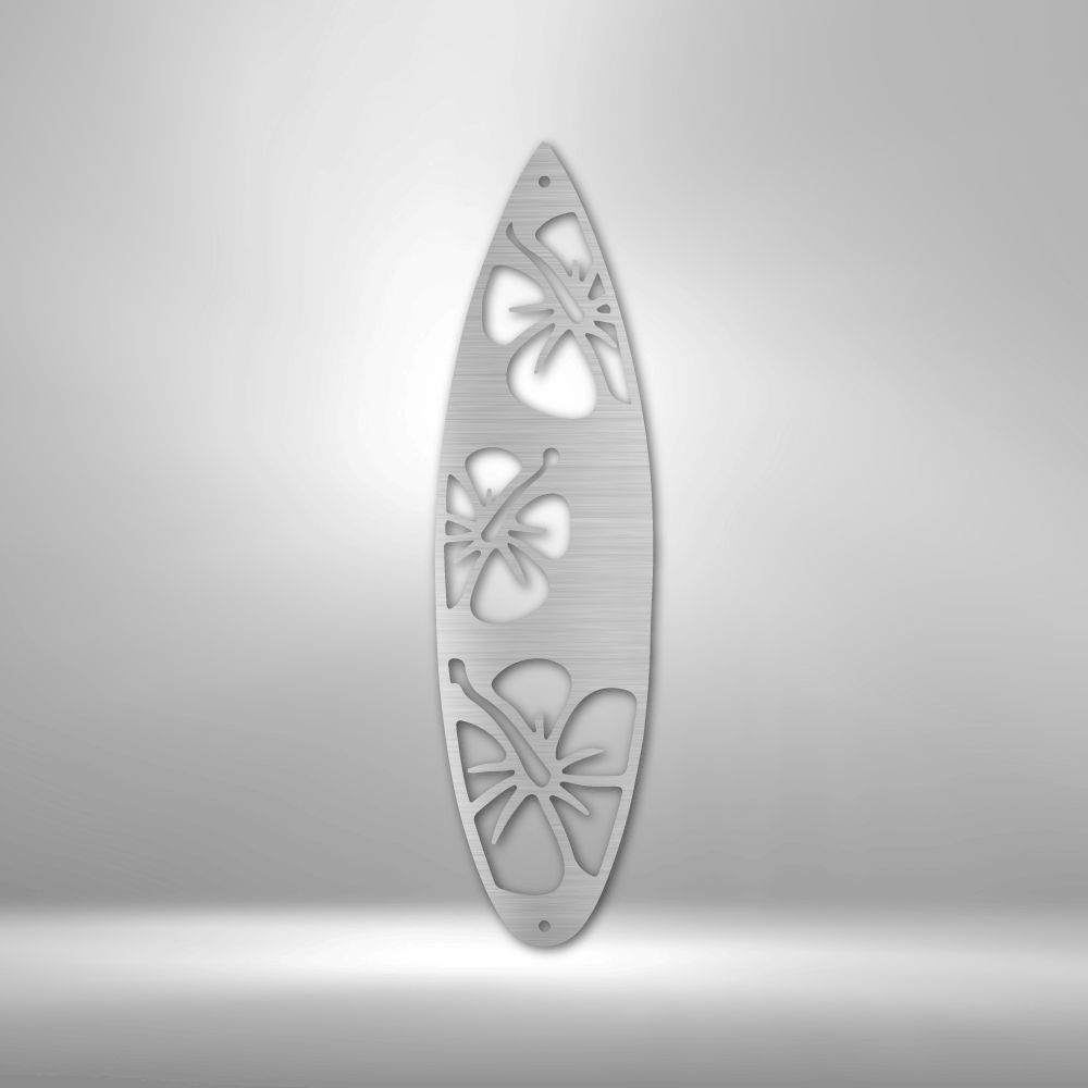 Surf Board Flowers Steel Sign Steel Art Wall Metal Decor-Express Your Love Gifts