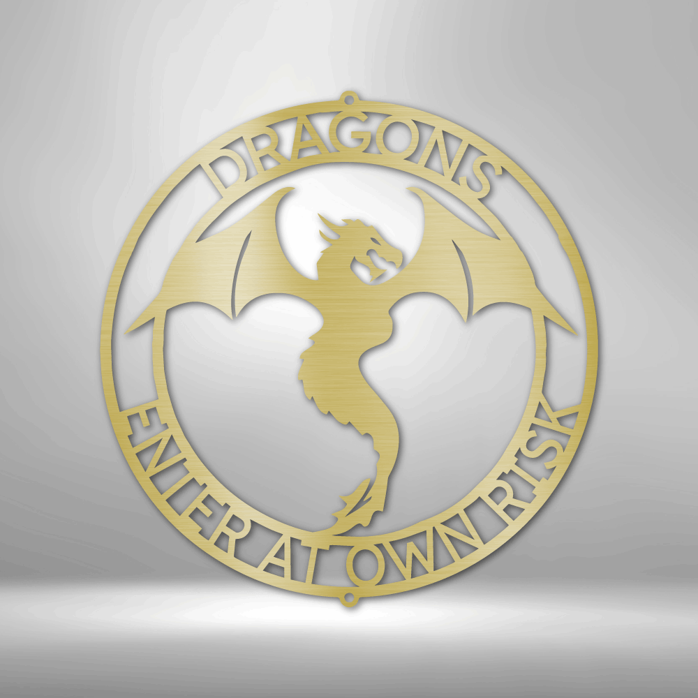 Personalized Dragon Ring Monogram Steel Sign Steel Art Wall Metal Decor-Express Your Love Gifts