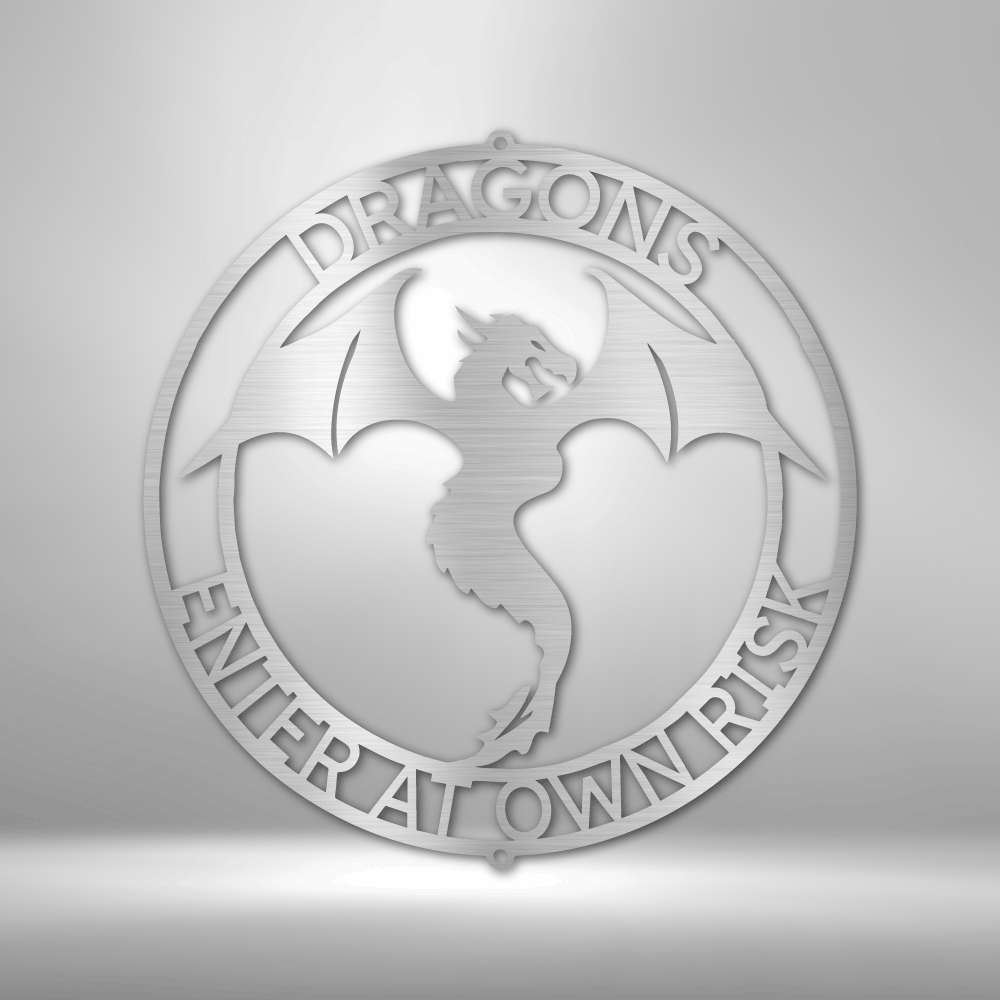 Personalized Dragon Ring Monogram Steel Sign Steel Art Wall Metal Decor-Express Your Love Gifts