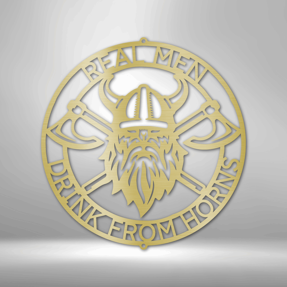 Battle Axe Ring Monogram Steel Sign Steel Art Wall Metal Decor-Express Your Love Gifts
