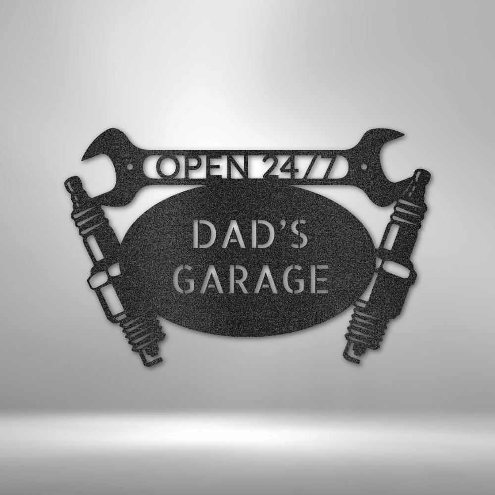Personalized Dad's Garage Monogram Steel Sign Steel Art Wall Metal Decor-Express Your Love Gifts