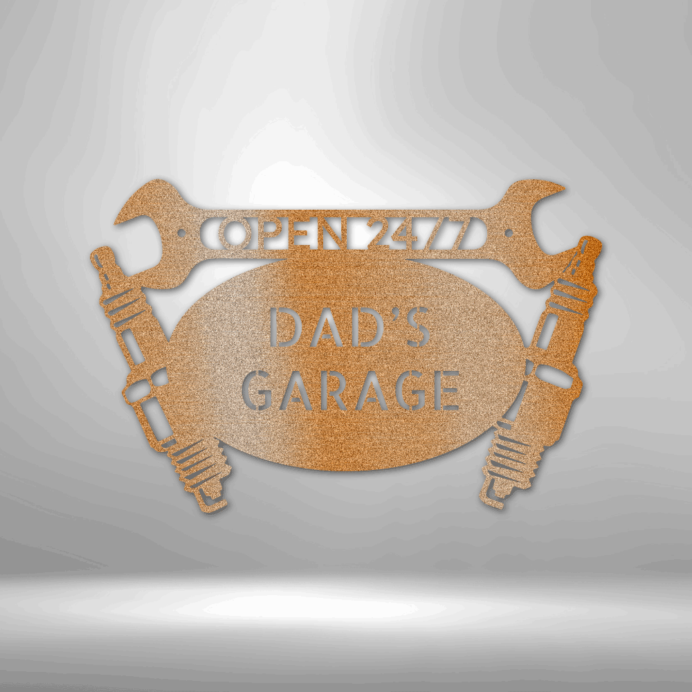 Personalized Dad's Garage Monogram Steel Sign Steel Art Wall Metal Decor-Express Your Love Gifts