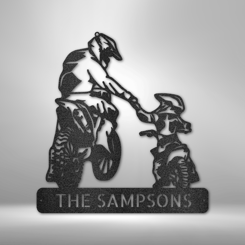 Scripture Walls Personalized Father and Son Motorcross Monogram Steel Sign Steel Art Wall Metal Decor-Express Your Love Gifts