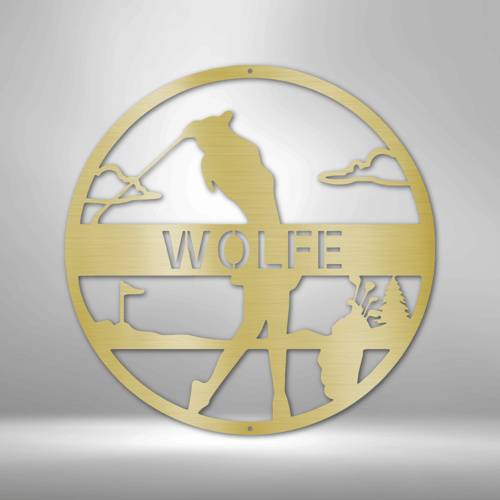 Personalized Female Golfer Monogram Steel Sign Steel Art Wall Metal Decor-Express Your Love Gifts