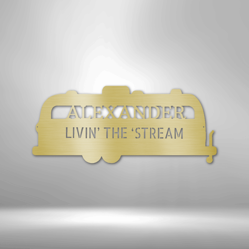 Personalized Airstream Monogram Steel Sign Steel Art Wall Metal Decor-Express Your Love Gifts