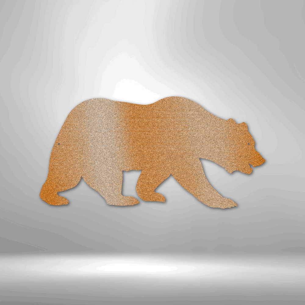 Grizzly Bear Steel Sign Steel Art Wall Metal Decor-Express Your Love Gifts