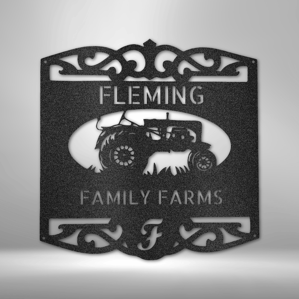 Personalized Classic Tractor Monogram Steel Sign Steel Art Wall Metal Decor-Express Your Love Gifts