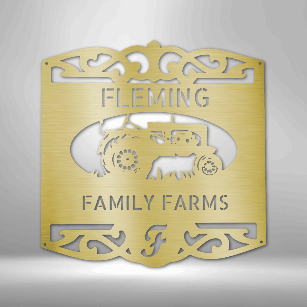 Personalized Classic Tractor Monogram Steel Sign Steel Art Wall Metal Decor-Express Your Love Gifts