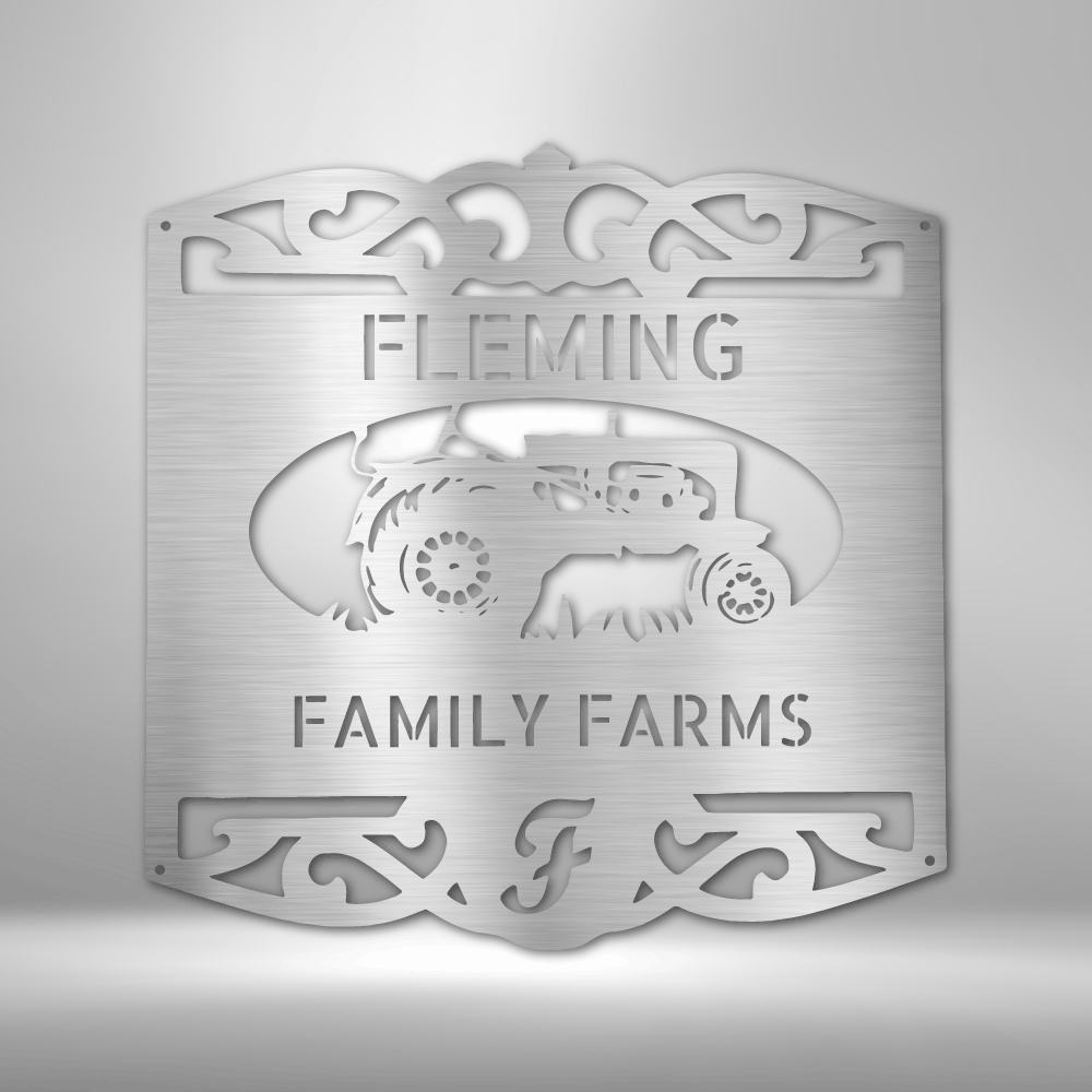 Personalized Classic Tractor Monogram Steel Sign Steel Art Wall Metal Decor-Express Your Love Gifts