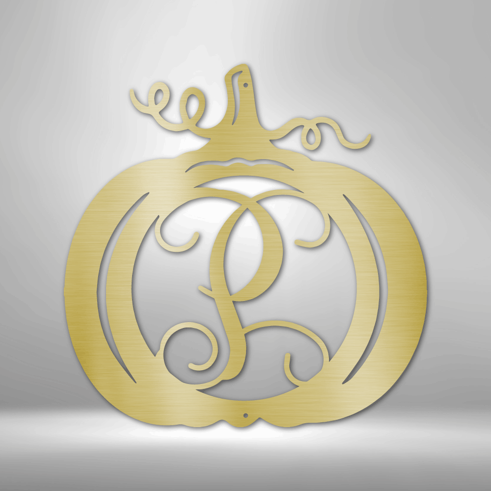 Personalized Pumpkin Initial Monogram Steel Sign Steel Art Wall Metal Decor-Express Your Love Gifts