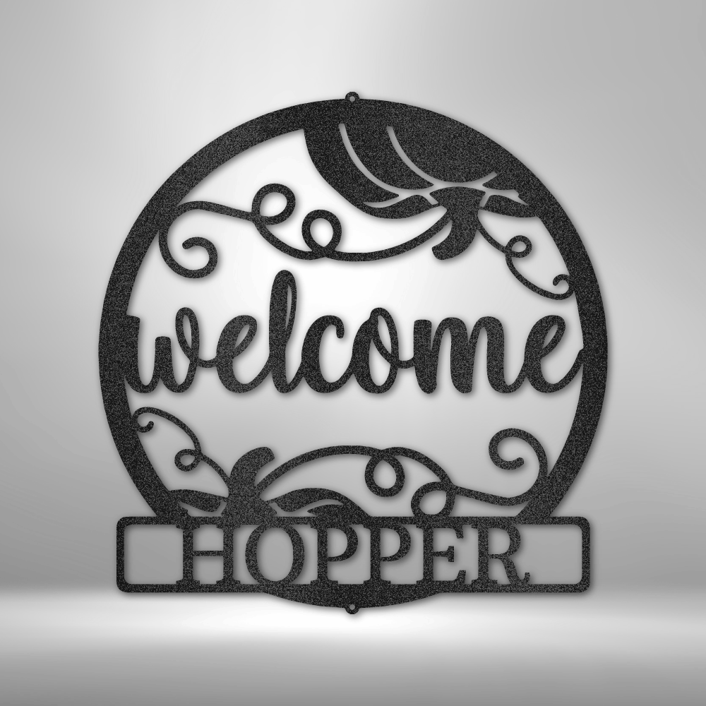Personalized Welcome Fall Monogram Steel Sign Steel Art Wall Metal Decor-Express Your Love Gifts