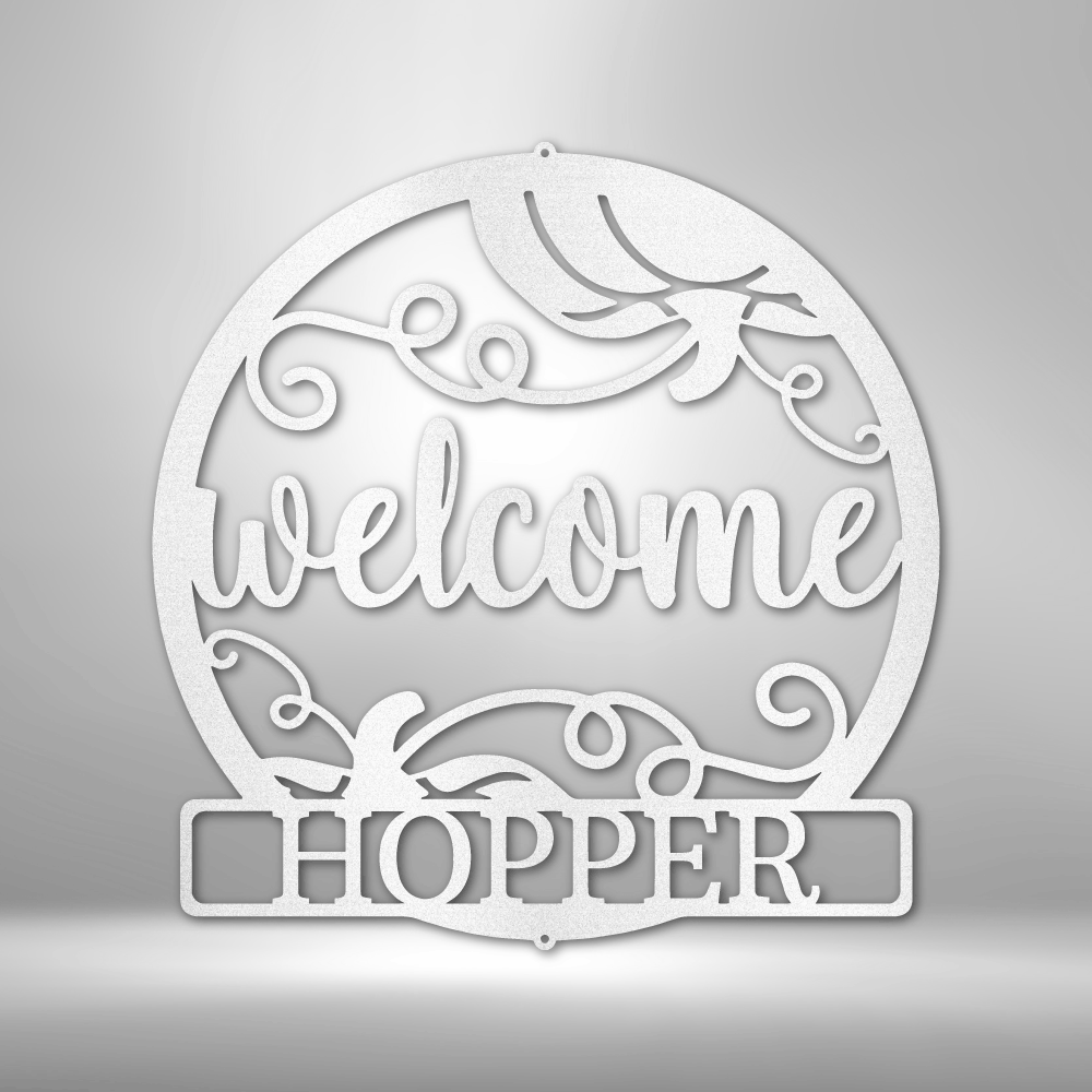 Personalized Welcome Fall Monogram Steel Sign Steel Art Wall Metal Decor-Express Your Love Gifts