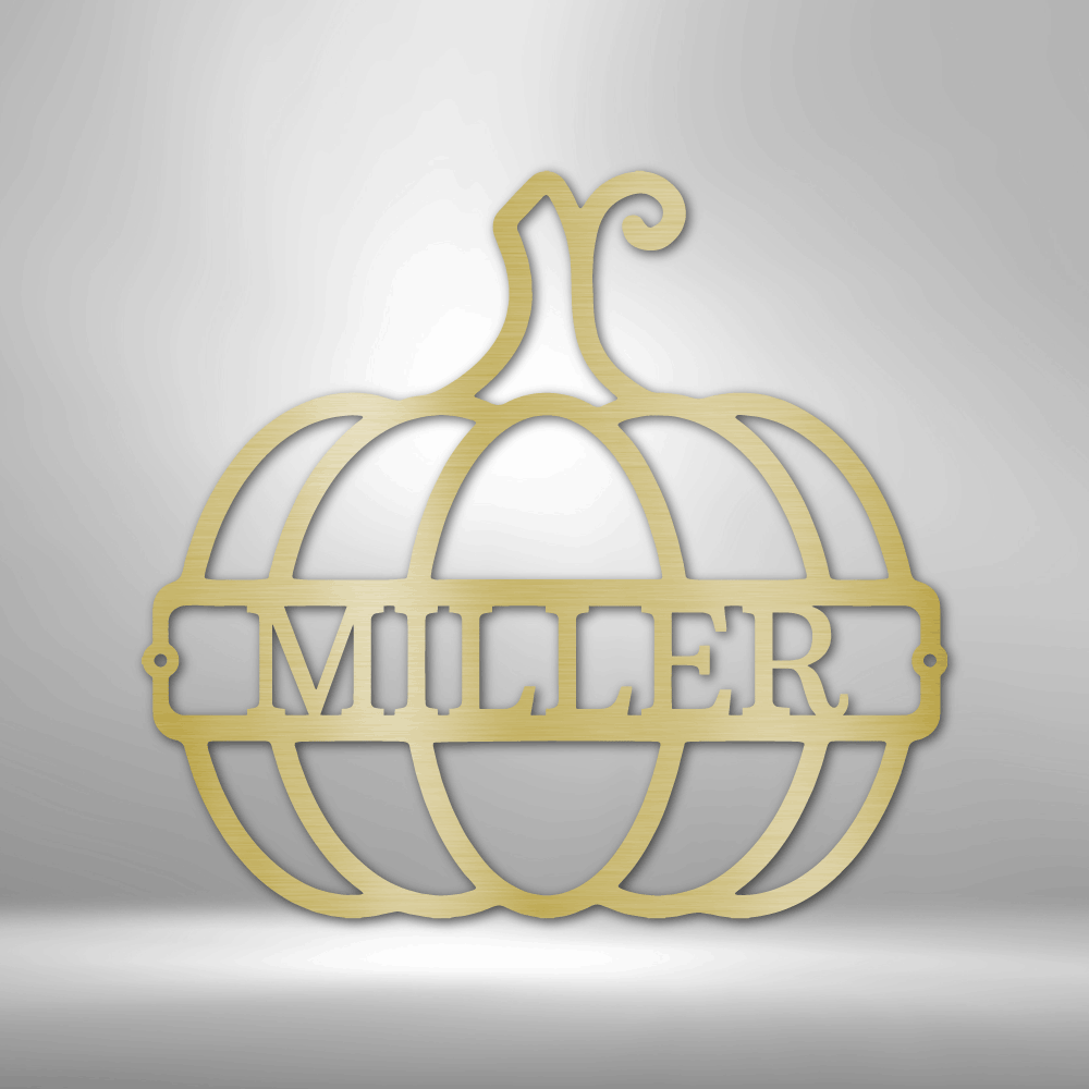 Personalized Big Pumpkin Monogram Steel Sign Steel Art Wall Metal Decor-Express Your Love Gifts