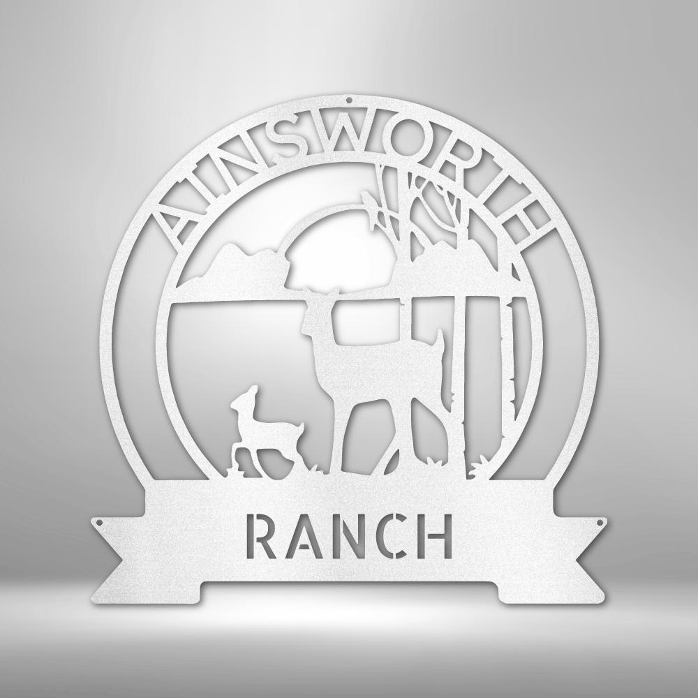 Personalized Ranch Sun Set Monogram Steel Sign Steel Art Wall Metal Decor-Express Your Love Gifts