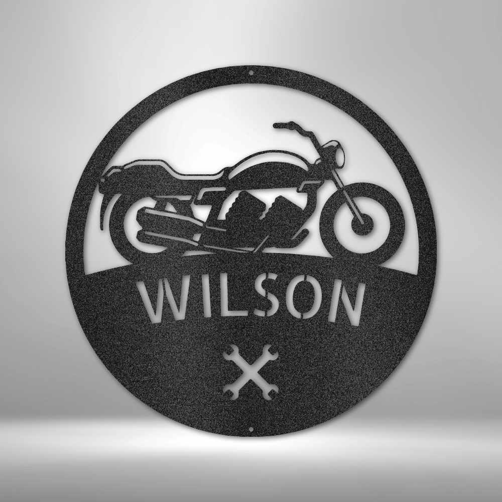 Personalized Motorcycle Master Monogram Steel Sign Steel Art Wall Metal Decor-Express Your Love Gifts